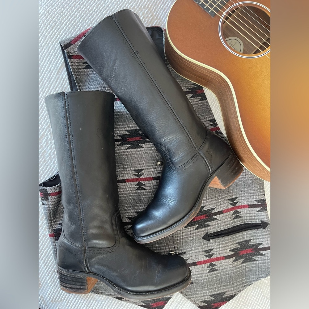 FRYE | Black Campus Boots 14L - Picture 2 of 8